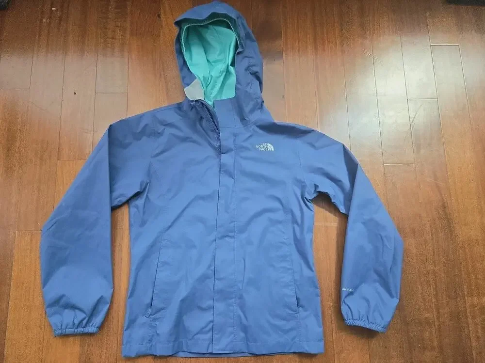 The North Face Girl's Hooded Windbreaker Jacket Sz 10-12
